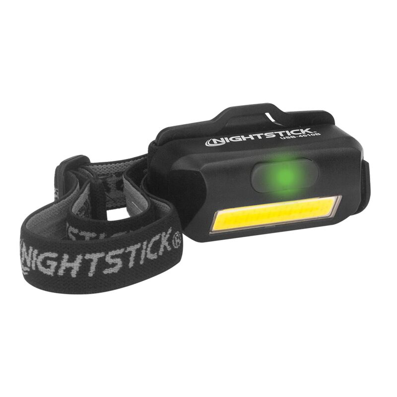 Nightstick USB-4510 Multi-Flood USB Headlamp w/ Brim Clip & Strap - LiPo Rechargeable