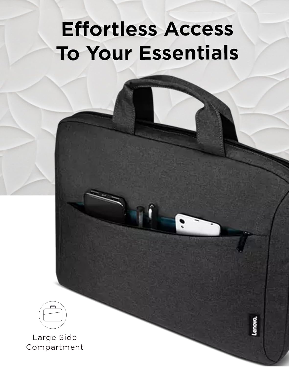 Lenovo Laptop Bag T210, Messenger Shoulder Bag for Laptop or Tablet, Sleek