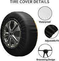 Bright Sunflower Printed Spare Tire Cover 15 Inch - Waterproof Wheel Covers Protectors - Universal Fit for Car, Trailer