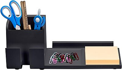 Bostitch Office Konnect Charging Station Desk Organizer Base, USB Phone Stand Compatible with Cell Phones & Tablets, Black