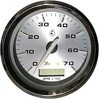 Faria 39040 Kronos Tachometer Gauge with Hourmeter 7000 RPM Gas Outboard - 4"