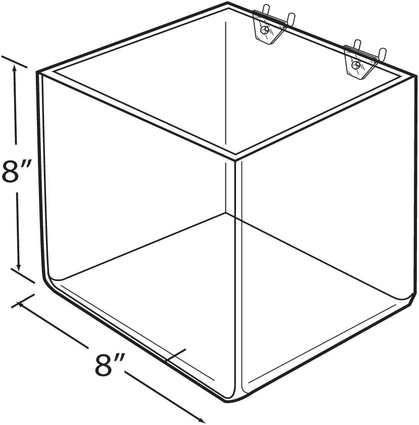Azar Displays Brochure Holder Cubes, Clear Acrylic Cube Bins, Pack Of 4