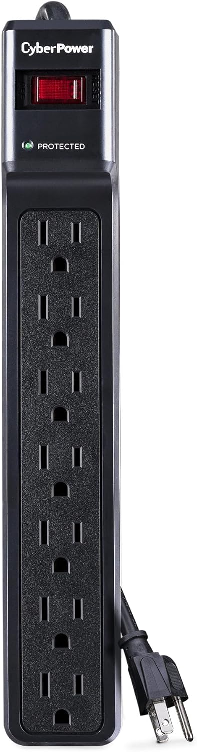CyberPower Essential Surge Protector, 7-Outlet, 1500J