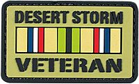 VooDoo Tactical 07-0810000000 Desert Storm Veteranrubber Patch