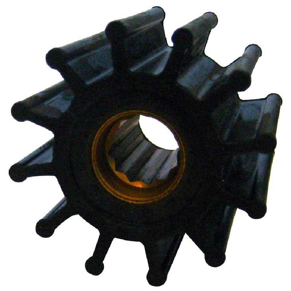 Jabsco 13554-0001-P, Neoprene, Drive Type 7, 12 Blade, 2-1/4 Diameter, 1-29/32 Width, 5/8 Shaft, Brass Insert
