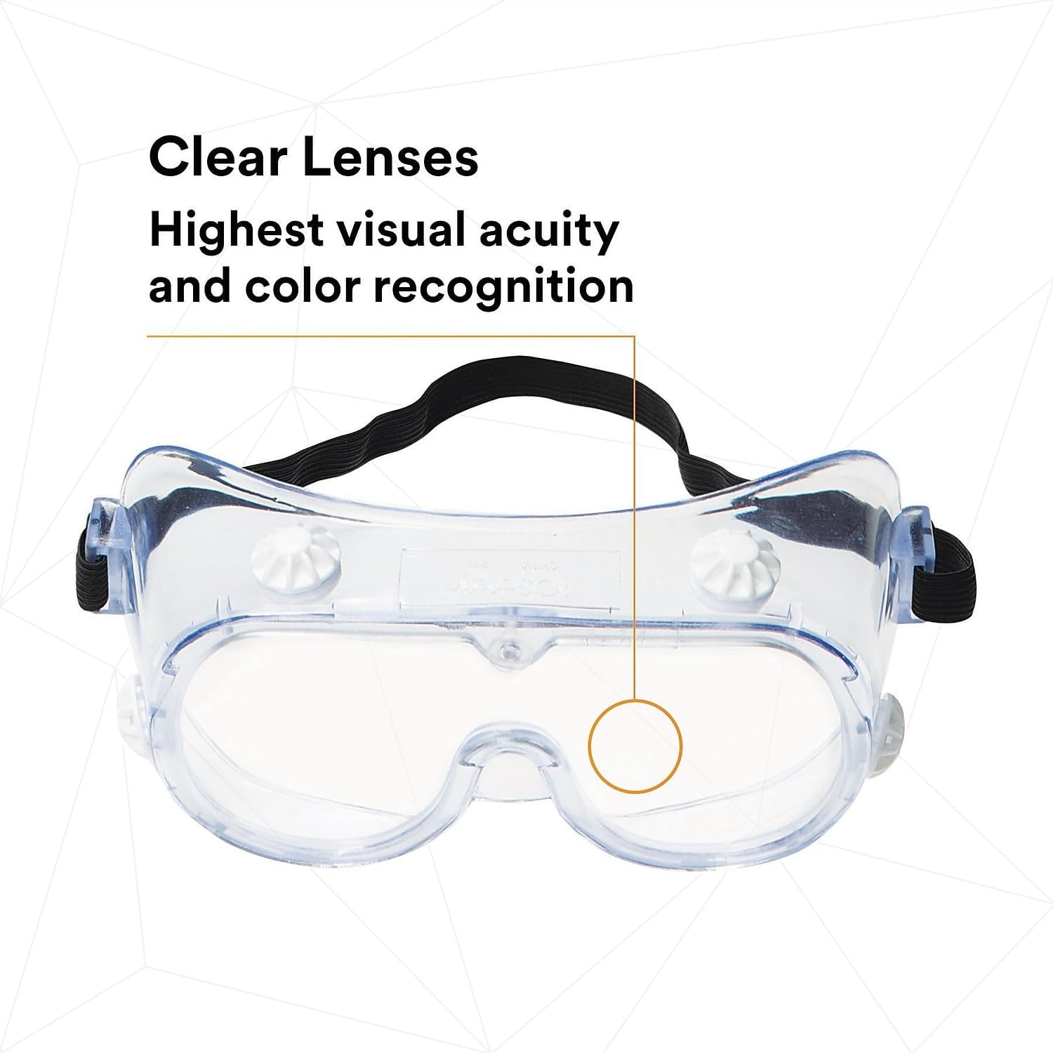 3M Safety Splash Goggle 334 40660-00000-10 Clear Lens 10 ea/case