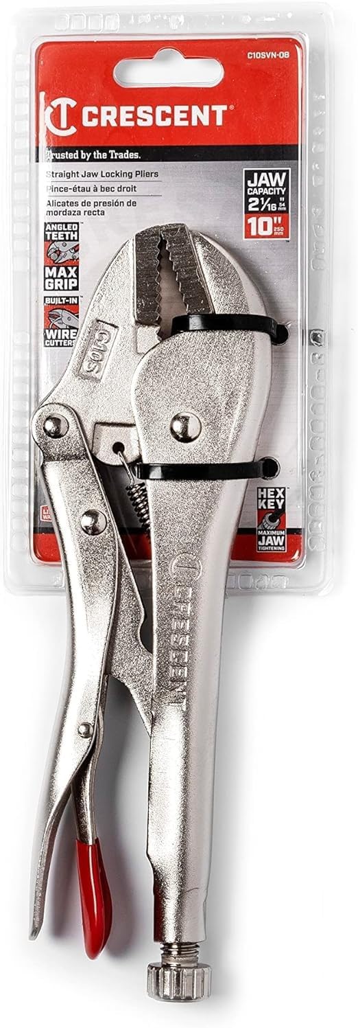 Crescent 10" Straight Jaw Locking Pliers - C10SVN (Pack of 2)