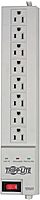 Tripp Lite 8 Outlet Surge Protector Power Strip, 8ft Cord, Right Angle Plug, $35,000 INSURANCE (SK6-6)
