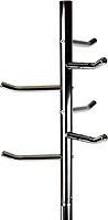 Mind Reader Freestanding Coat Rack, Multi-Hook Organizer for Office or Entryway, Metal, Silver