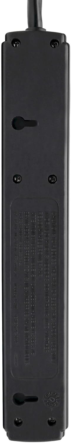 Tripp Lite 6 Outlet Surge Protector Power Strip, 6ft Cord, Black, $10,000 INSURANCE (TLP6B)