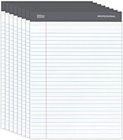 Office Depot Professional Legal Pad, 8 1/2in. x 11.75in., Legal Ruled, 50 Sheets Per Pad, White, Pack Of 8 Pads, 99528