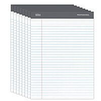Office Depot Professional Legal Pad, 8 1/2in. x 11.75in., Legal Ruled, 50 Sheets Per Pad, White, Pack Of 8 Pads, 99528