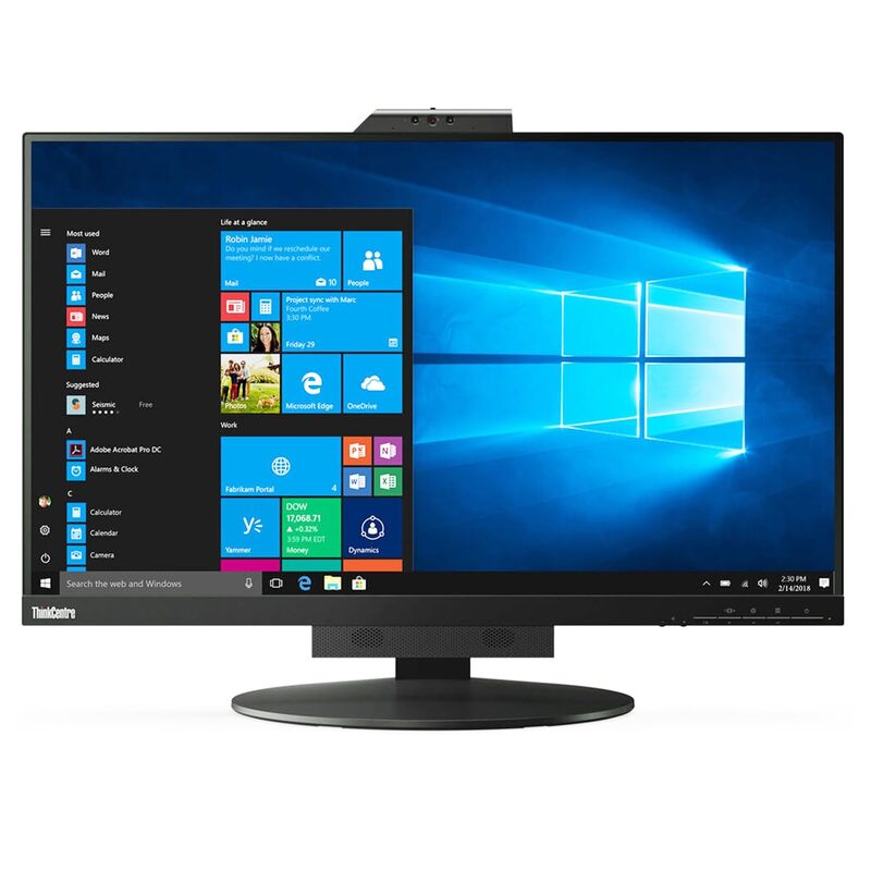 Lenovo ThinkCentre TIO27 27in Class Webcam WQHD LCD Monitor - 16:9 - Black - 27in Viewable
