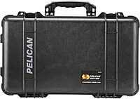 Pelican 1510SC Polycarbonate Studio Case, Black with Padded Yellow Foam Dividers