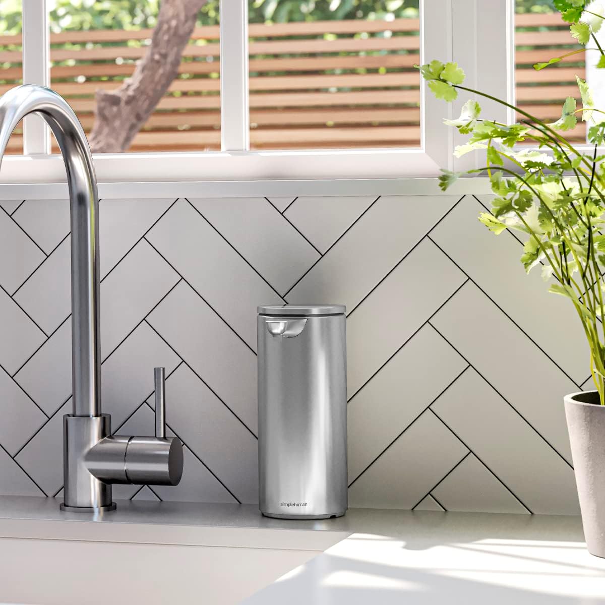 simplehuman Touch-Free Sensor Soap and Sanitizer Dispenser