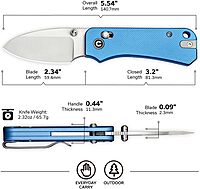 CIVIVI Baby Banter 2 Small Pocket EDC Folding Knife with 2.34" Nitro-V Blade