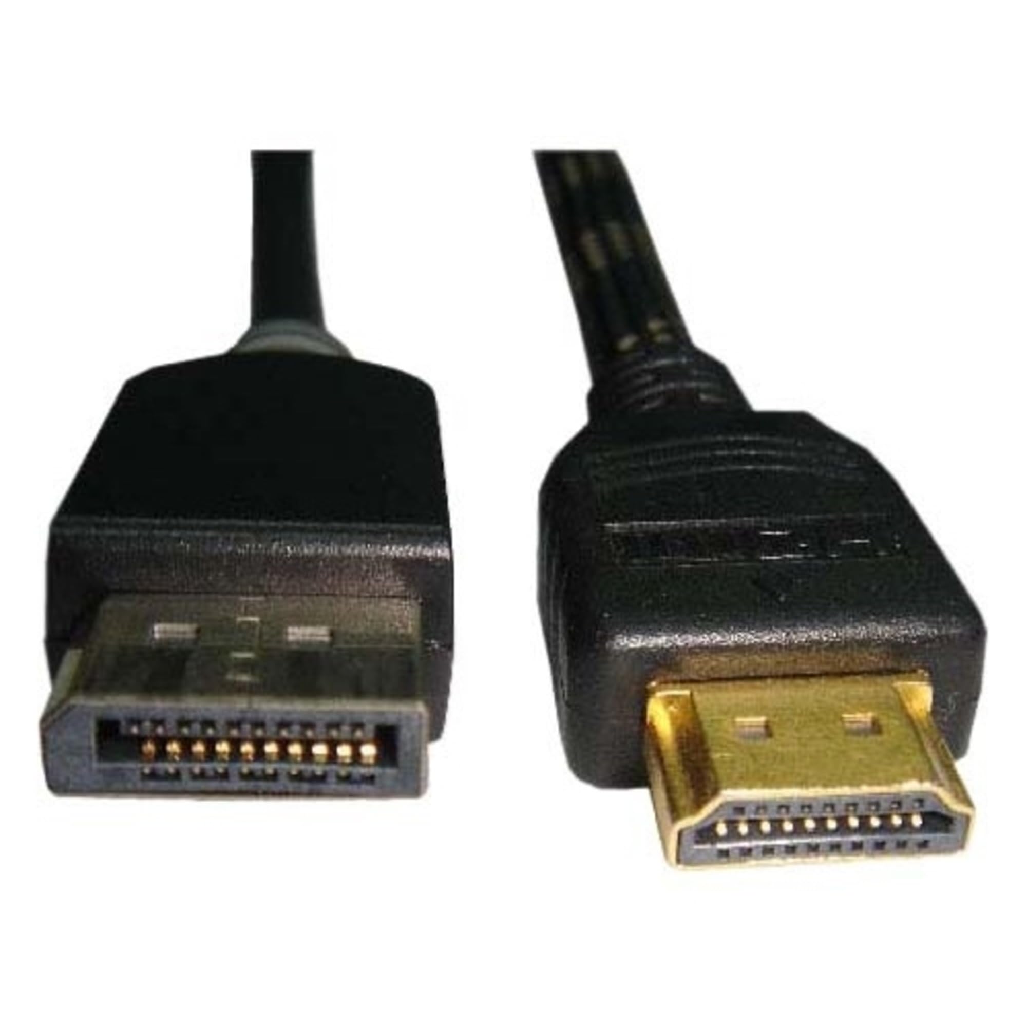 USA Unirise HDMIDP-06F-MM Video/Audio Cable, DisplayPort/HDMI, 6', Black