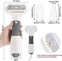 Secador de Pelo Portátil de Mano para Perros,600W