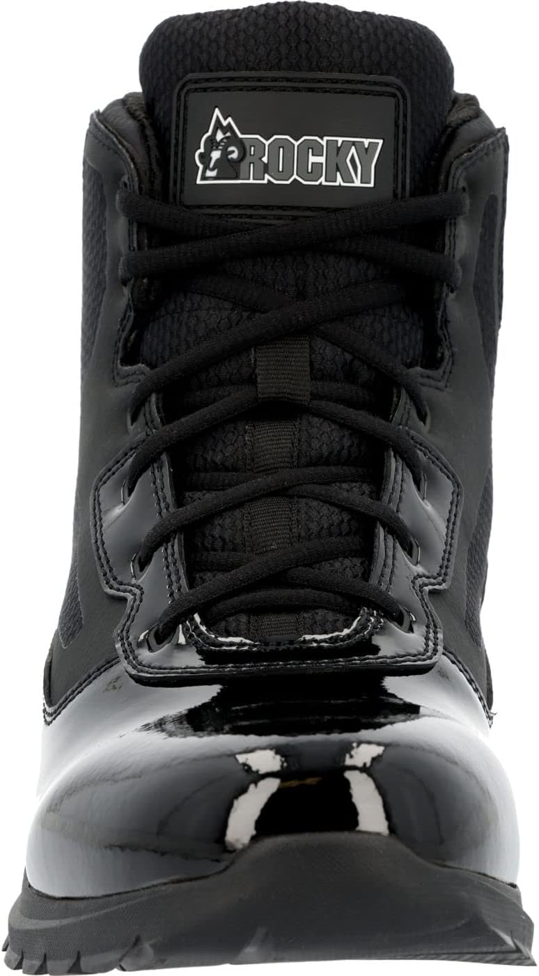 ROCKY Cadet 6" Black Side Zip Public Service Boot