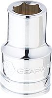 GEARWRENCH 1/2" Drive 6 Point Standard SAE Socket 7/16" - 80602 , Black