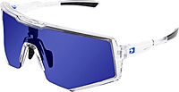 Bobster® Sprocket Cycling Sunglass, Crystal Clear Frame, Blue Mirror Lens