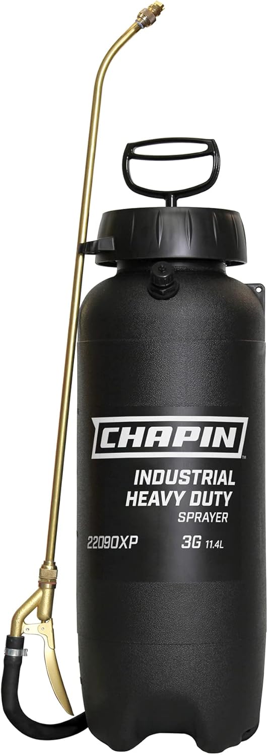 Chapin 22090XP Industrial 3-Gallon Poly Heavy-Duty Sprayer for Solvents, Pesticides, Herbicides and Fertilizers