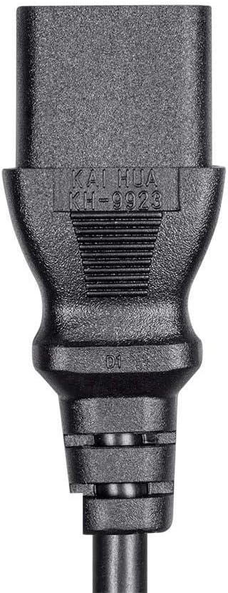 Monoprice Power Cord - NEMA 5-15P to IEC 60320 C13, 18AWG, 10A/1250W, 125V, 3-Prong