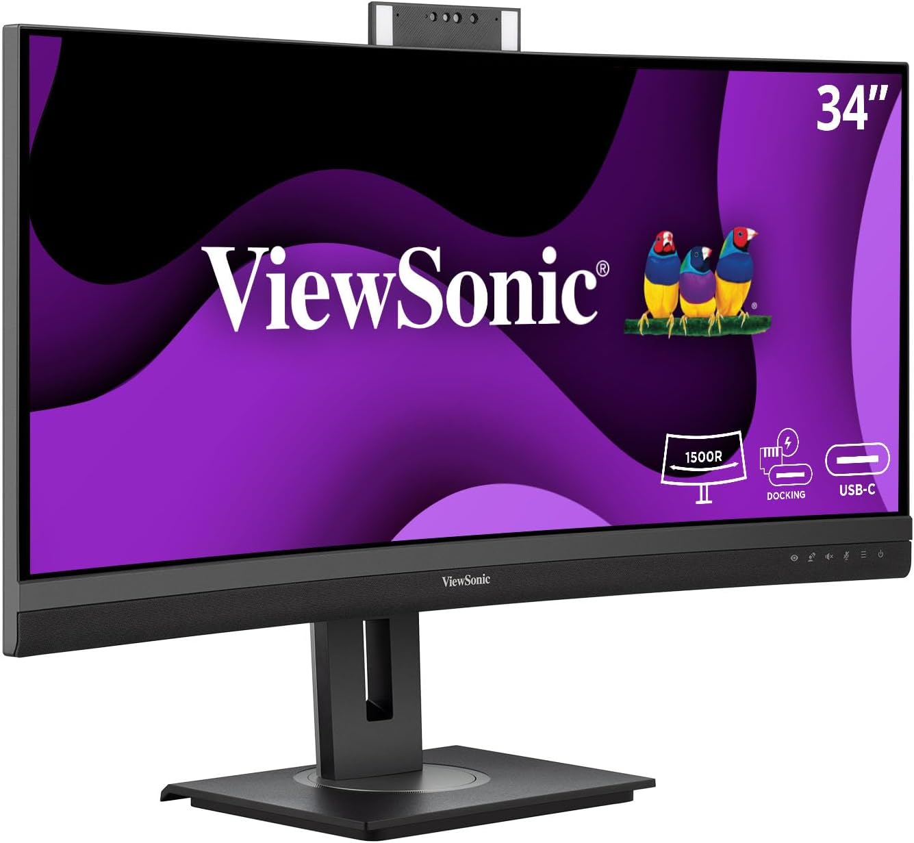 ViewSonic Video Conferencing Docking Monitor with Windows Hello Compatible IR Webcam