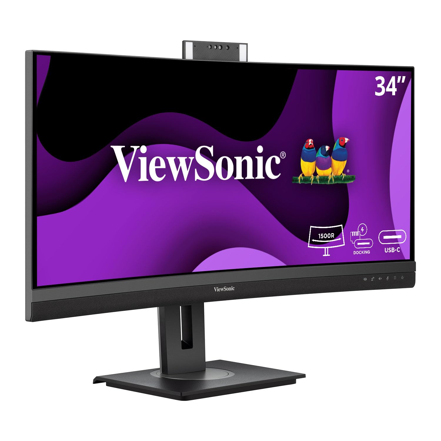 ViewSonic Video Conferencing Docking Monitor with Windows Hello Compatible IR Webcam