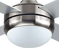 BLACK+DECKER 52 in. Ceiling Fan with Light and Remote - Brushed Nickel