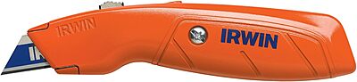 IRWIN Hi-Vis Retractable Utility Knife, 2082300, Orange