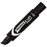 Avery Marks A Lot Jumbo Chisel Tip Marker, Desk-Style Size, Water and Wear Resistant, 12 Black Markers (24148)