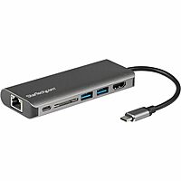 STARTECH.COM USB-C Multiport Adapter and Dock with 4K HDMI, Gigabit Ethernet, SD and USB 3.0