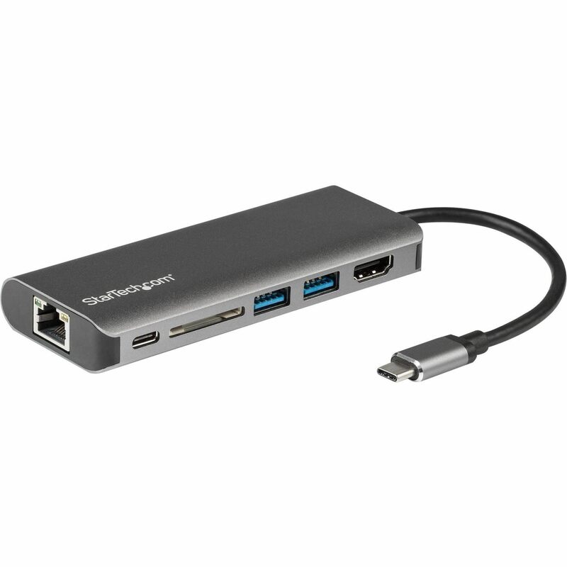 STARTECH.COM USB-C Multiport Adapter and Dock with 4K HDMI, Gigabit Ethernet, SD and USB 3.0