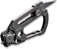 CIVIVI Polymorph Titanium Carabiner Multi-Tool with Utility Blade, Bottle Opener and Screwdriver