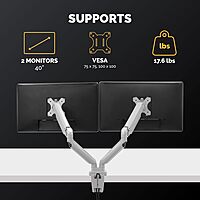 Fellowes Platinum Series Monitor Arm for 40-Inch Monitors, Full Motion, VESA Mount, USB Ports, Ergonomic