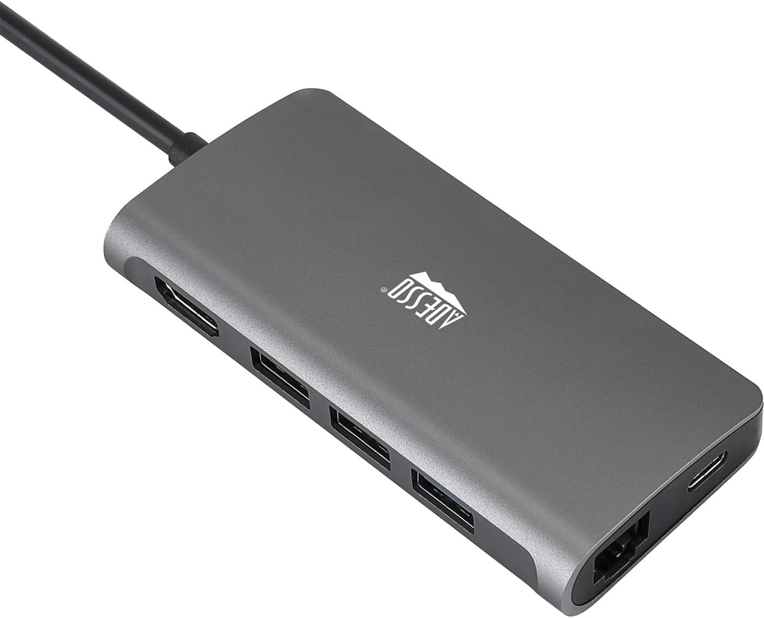 Adesso AUH-4030 8-in-1 USB-C Multiport Docking Station - HDMI 4K, RJ45, PD