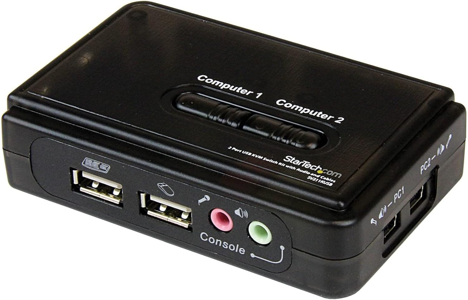 StarTech.com 2 Port USB VGA KVM Switch - Single VGA - Hot-Key & Audio Support - 2048x1536 @60Hz KVM Switch