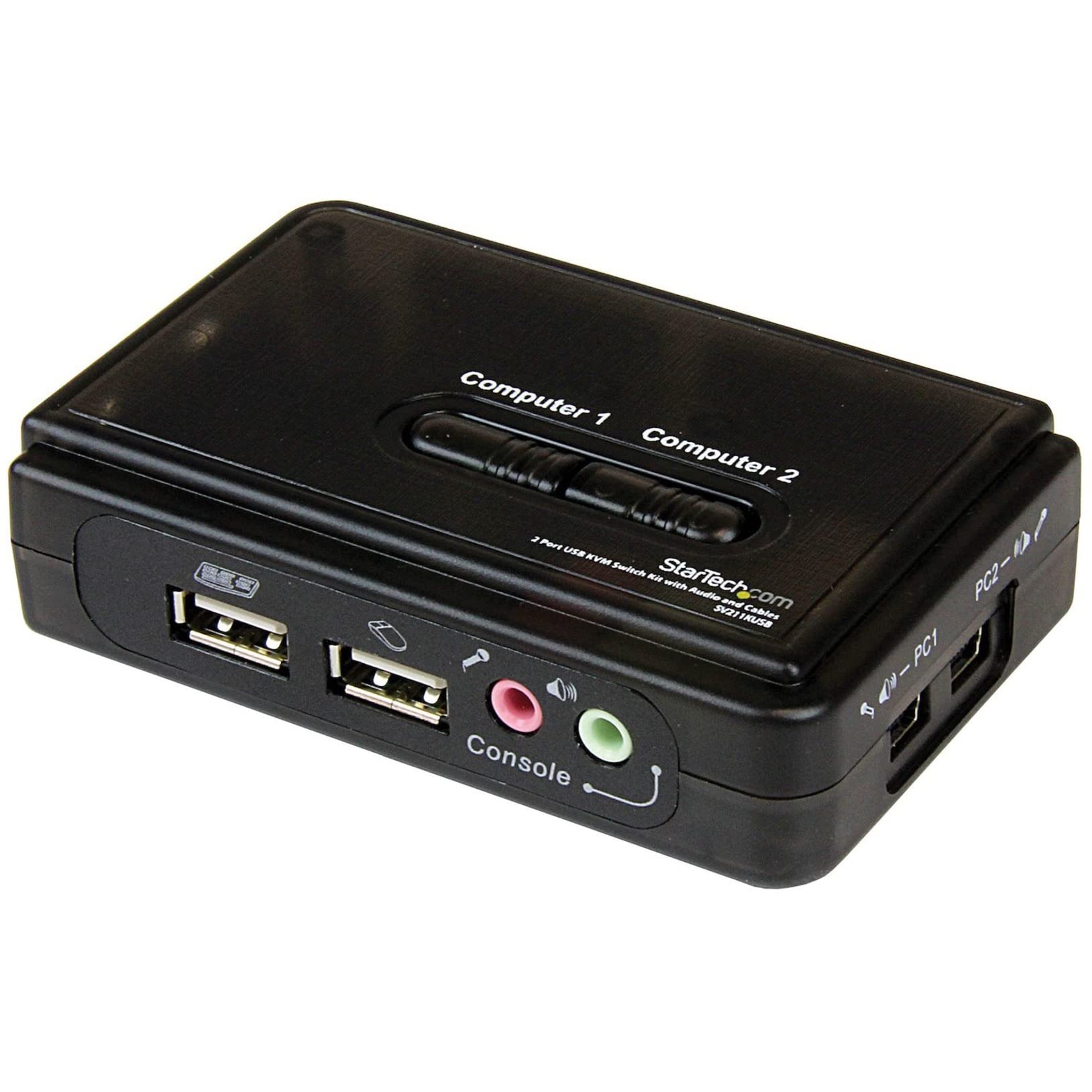 StarTech.com 2 Port USB VGA KVM Switch - Single VGA - Hot-Key & Audio Support - 2048x1536 @60Hz KVM Switch
