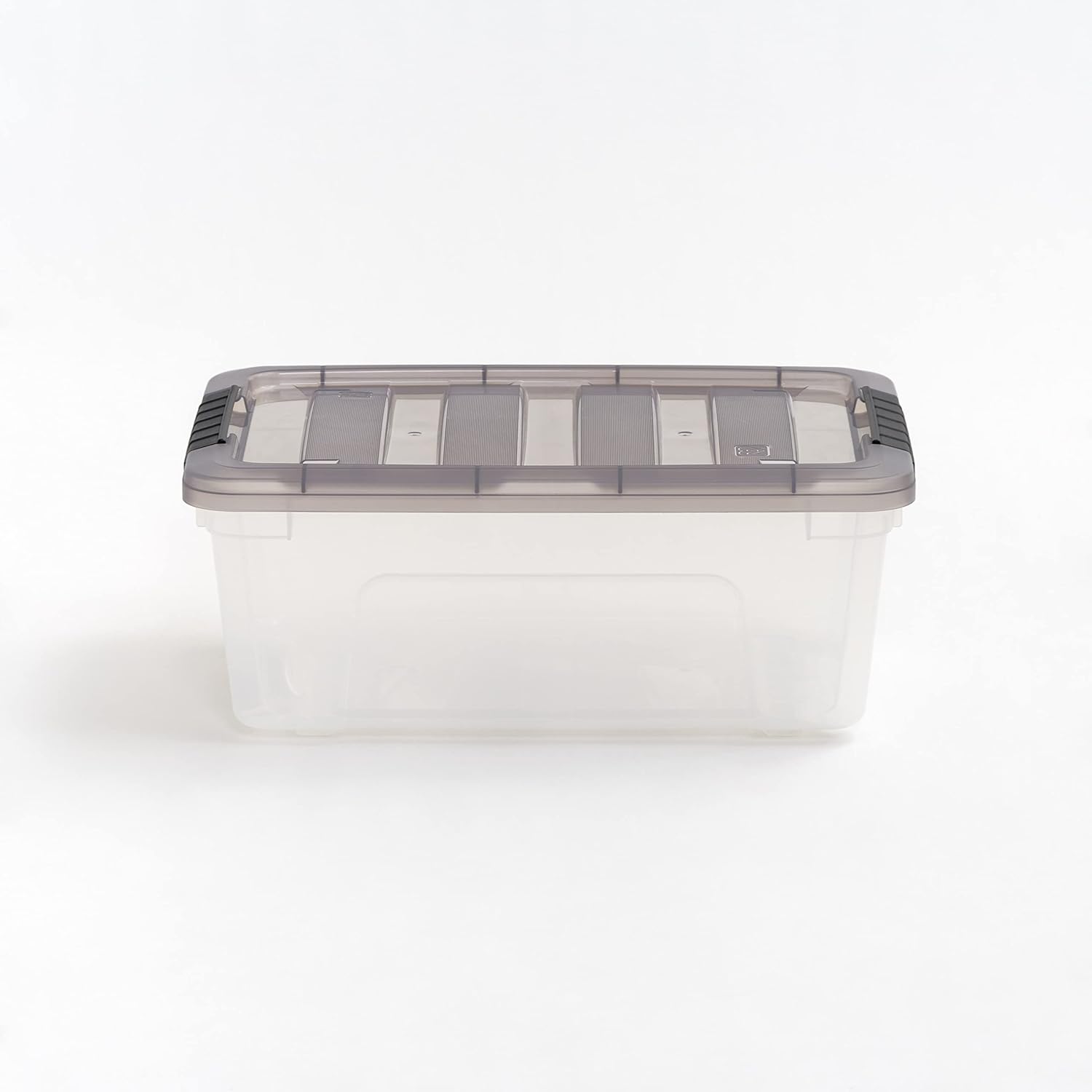 IRIS USA 13 Quart Stack & Pull Clear Storage Box, Gray, 8 Pack
