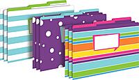 Barker Creek File Folders - Set of 9 Happy Legal Size Folders, 12pt Stock, Multi-Design Set, 1/3 Cut Tabs, Reversible, Home