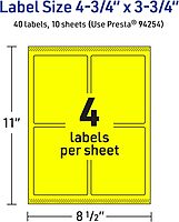 AVERY Printable Rectangle Labels, Sure Feed Technology