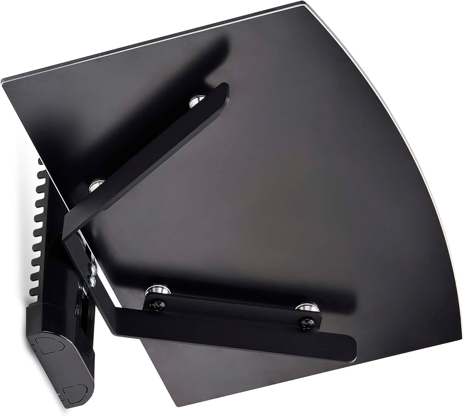 StarTech.com Floating Wall-Mounted AV Shelf, 5mm Black Tempered Glass, Adjustable Height
