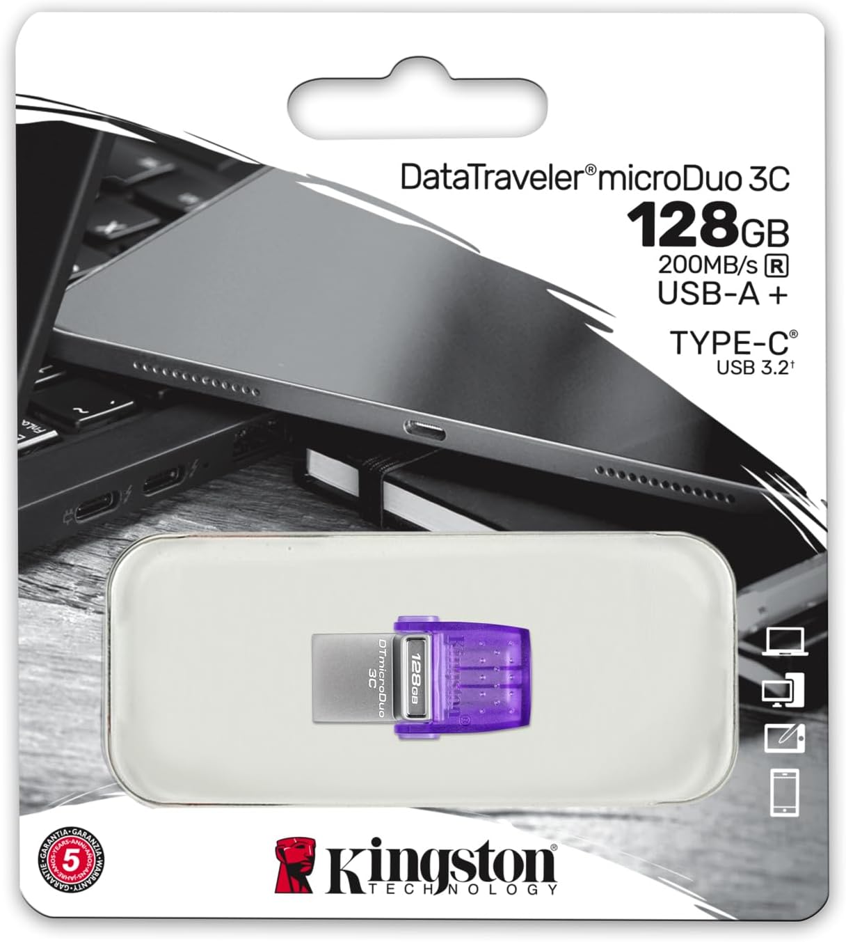 Kingston DataTraveler microDuo 3C USB-C & USB-A Flash Drive