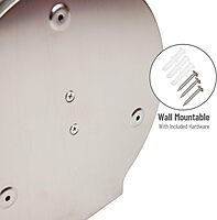 Mind Reader Toilet Paper Dispenser, Wall Mount, Lock with Key, Restroom, Stainless Steel, 10"L x 10.25"W x 4.5"H