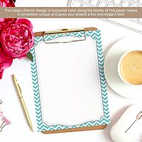 Barker Creek Turquoise Chevron Computer Paper, 8-1/2 x 11 Inches, 50 Sheets