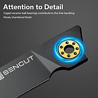 SENCUT Jubil Folding Pocket Knife D2 Wharncliffe, G10 Handle, Front Flipper