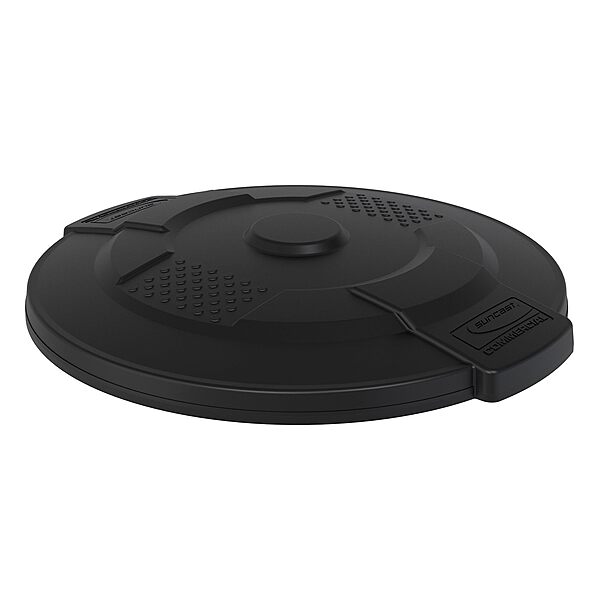 Suncast Commercial Utility Trash Can Lid, 32 Gallon, Black