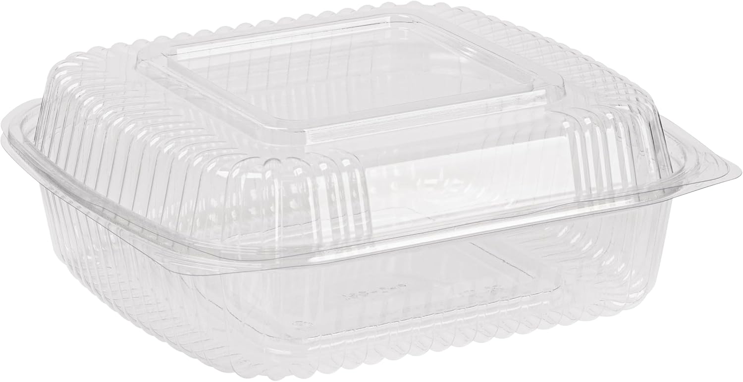 STALKMARKET Jaya 100% Compostable Clear PLA Hinged Clamshell