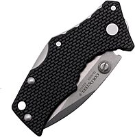 Cold Steel Micro Recon 1 2" 4034SS Razor-Sharp Blade 2.375" Griv-Ex Handle Tactical Folding Knife w/Tri-Ad Lock, Ambidextrous Pocket/Belt Clip Spear Point